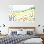 Vintage Botanische Muurdecoratie Canvas Afdruk (Insitu (Slaapkamer))