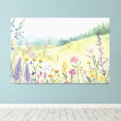 Vintage Botanische Muurdecoratie Canvas Afdruk (Insitu (Houten vloer))