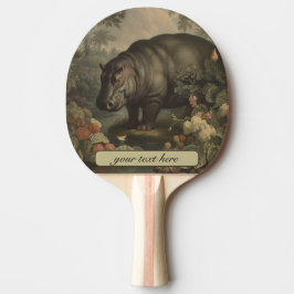 Vintage botanische nijlpaard, aanpasbaar  tafeltennisbatje