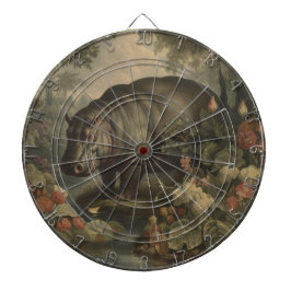 Vintage Botanische Nijlpaard  Dartbord