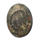 Vintage Botanische Nijlpaard  Dartbord (Voorkant Rechts)