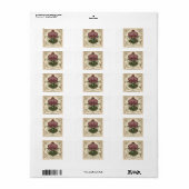 Vintage Botanische Orchidee Bloem Sticker Label Ku (Full Sheet)
