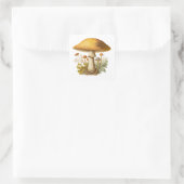 Vintage Botanische Paddenstoel Sticker 1 (Tas)