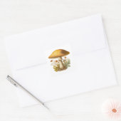 Vintage Botanische Paddenstoel Sticker 1 (Envelop)