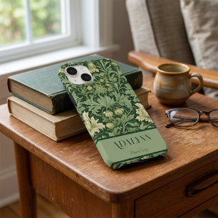 Vintage botanische pensioencadeaus voor mama groen Case-Mate iPhone 14 hoesje