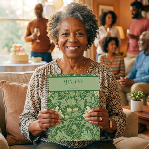 Vintage botanische pensioencadeaus voor mama groen notitieboek
