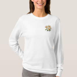 Vintage botanische print met een wilde bloem lente t-shirt