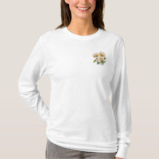 Vintage botanische print met een wilde bloem lente t-shirt
