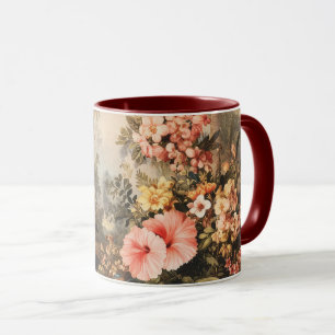 Vintage botanische scène met palmen mok