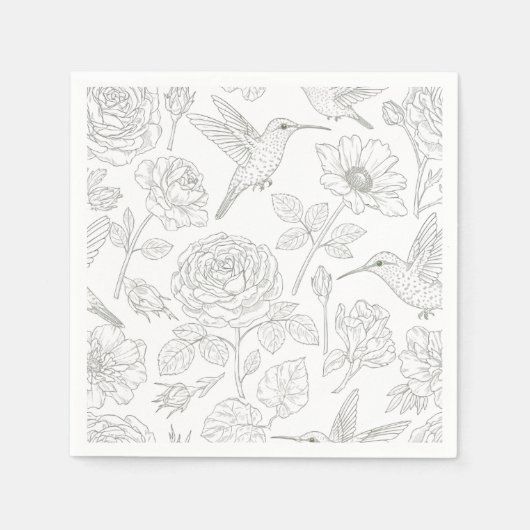 Vintage Botanische Servet (Voorkant)