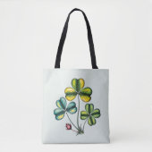 Vintage botanische shamrock St. Patrick's tas (Voorkant)