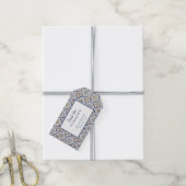Vintage Botanische Sierlijke Tegels Patroon Cadeaulabel (Met Touw)