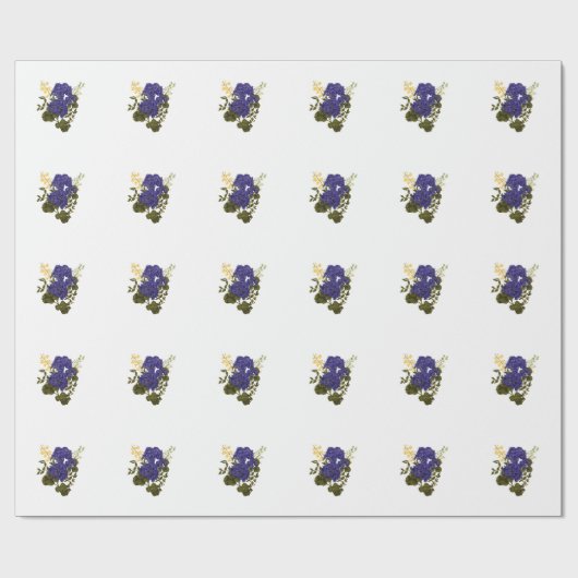 Vintage botanische sticker cadeaupapier (Vlak)