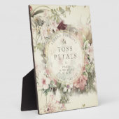 Vintage botanische toss bruiloft fotoplaat (Zijkant)