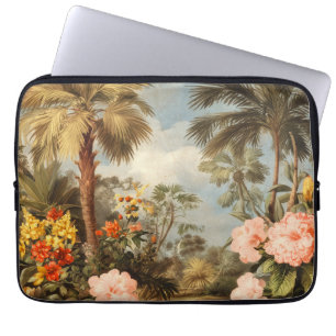 Vintage Botanische Tropische Palmen Laptop Sleeve