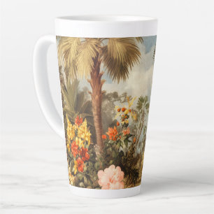 Vintage Botanische Tropische Palmen Latte Mok