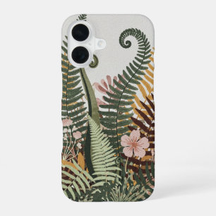 Vintage botanische varens iPhone 16 hoesje