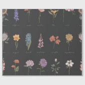 Vintage botanische veldgids cadeaupapier (Vlak)