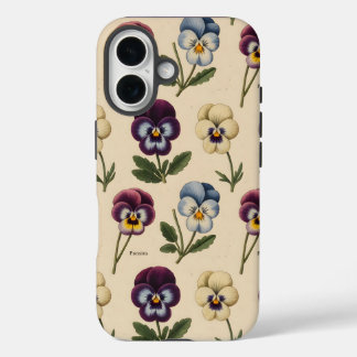 Vintage Botanische Viooltjes | Antieke Bloemen iPhone 16 Hoesje