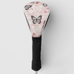 Vintage botanische vlinder toile patroon (1) golfheadcover