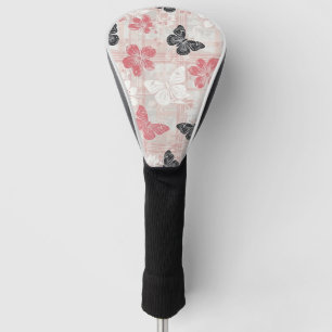 Vintage botanische vlinder toile patroon (3) golfheadcover