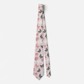 Vintage botanische vlinder toile patroon (7) stropdas (Voorkant)