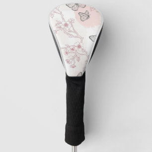 Vintage botanische vlinder toile patroon (8) golfheadcover