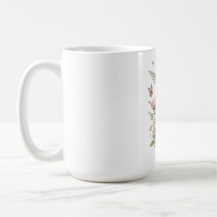 Vintage botanische vogelkunst koffiemok