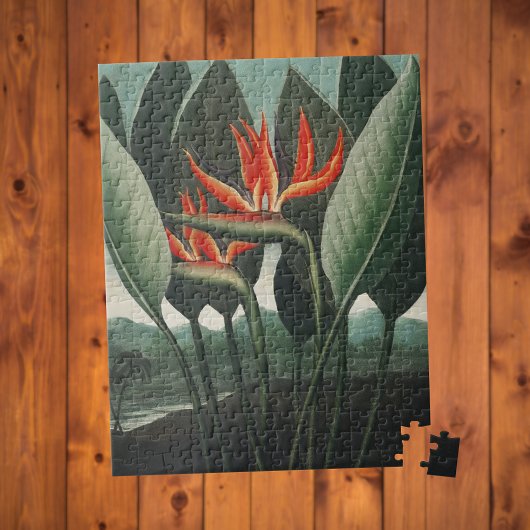 Vintage botanische Vogelparadijs legpuzzel