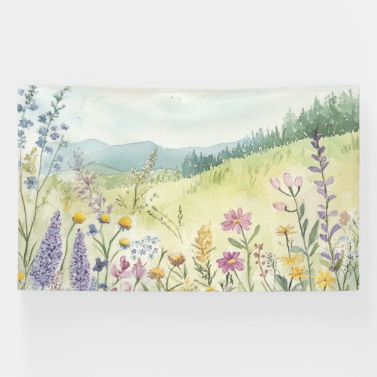 Vintage botanische wanddecoratie spandoek (Horizontaal)