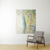 Vintage botanische wanddecoratie wandkleed (In situ)