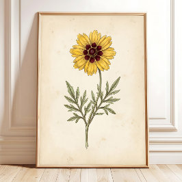 Vintage botanische wandkunst canvasprint poster