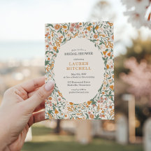 Vintage Botanische Wilde Bloemen Bruidsfeest