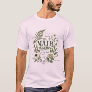Vintage Botanische Wiskundeleraar Geworteld in Log T-shirt