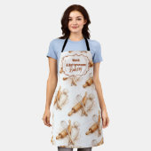 Vintage-Botercreme Bakkerij Branding Schort (Gedragen)