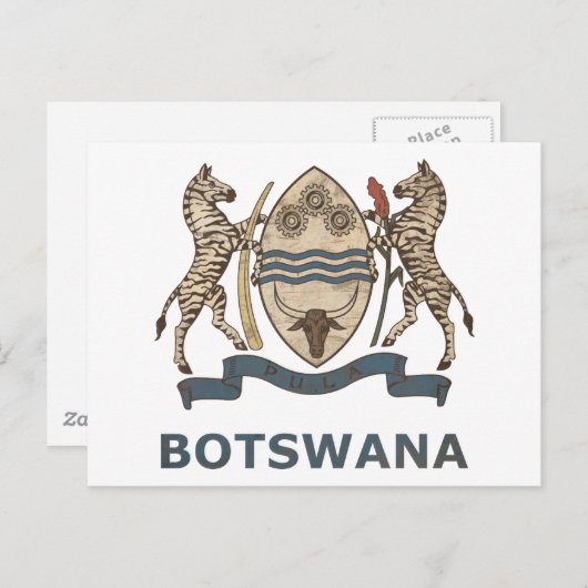 Vintage Botswana Briefkaart (Voorkant / Achterkant)