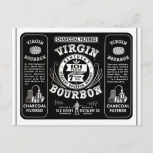 Vintage Bourbon Label Briefkaart
