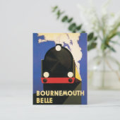 Vintage Bournemouth Belle Train Poster Briefkaart (Staand voorkant)