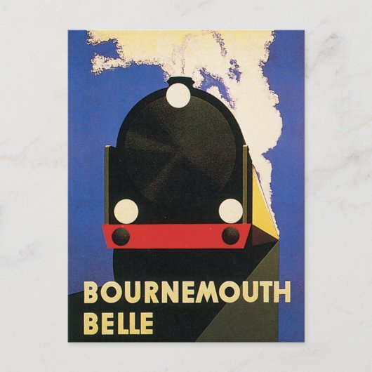 Vintage Bournemouth Belle Train Poster Briefkaart (Voorkant)