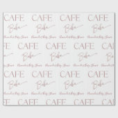 Vintage Bow Cafe Bebe Coffee Baby Shower Cadeaupapier (Vlak)