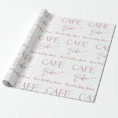 Vintage Bow Cafe Bebe Coffee Baby Shower Cadeaupapier (Uitgerold)