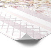 Vintage Bow Wildflower Girl 1st Birthday Welcome Poster (Hoek)