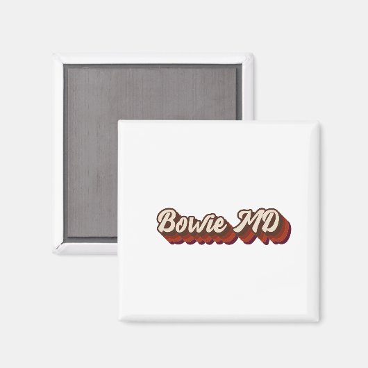 Vintage Bowie Maryland Magneet (Voorkant / Achterkant)