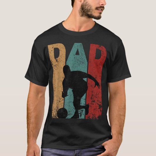 Vintage Bowling Papa Vaderdag Bowling T-shirt (Voorkant)