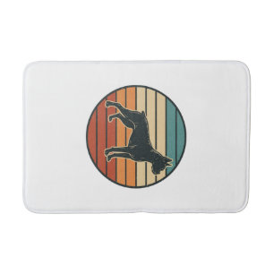 Vintage Boxer Hond Zonsondergang Gravure Vector De Badmat