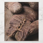 Vintage Boxing Gloves Wijn Etiket (Enkel label)