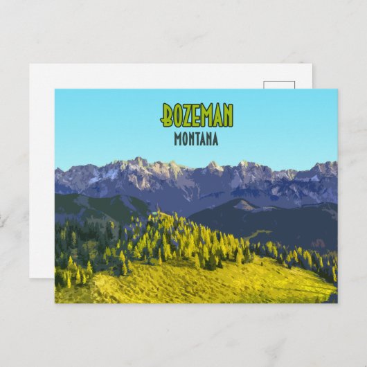Vintage Bozeman Montana Briefkaart (Voorkant / Achterkant)