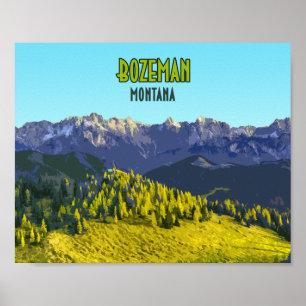 Vintage Bozeman Montana Poster