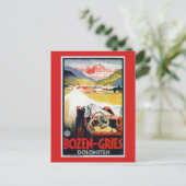 Vintage Bozen Gries Italiaanse auto's Briefkaart (Staand voorkant)