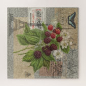 Vintage Bramen Franse Ephemera Kunst Collage Legpuzzel (Horizontaal)